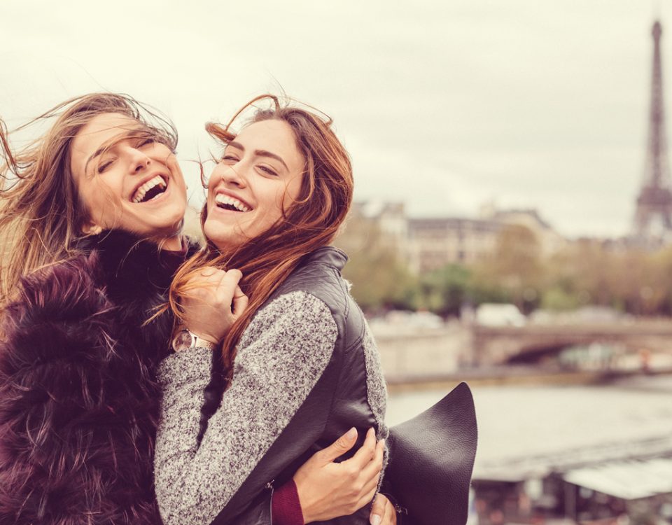 two girls in paris building relationships in marketing sandyhibbardcreative.com