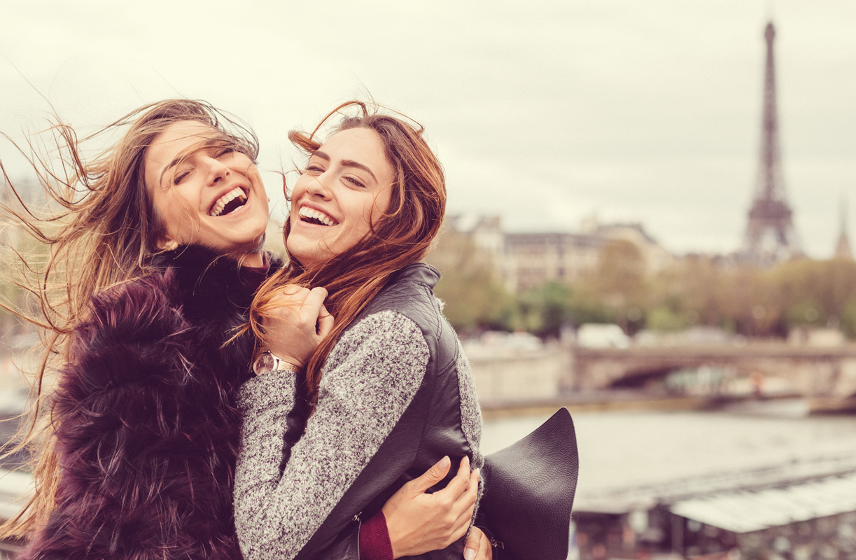 two girls in paris building relationships in marketing sandyhibbardcreative.com
