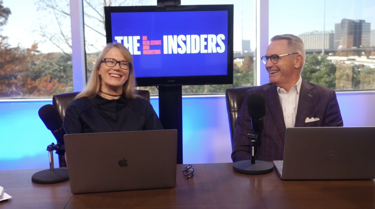 sandy hibbard and marc miller on the set of the insiders on real estate and marketing