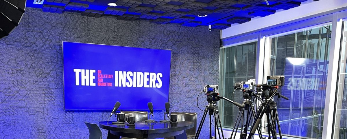 the set of the insiders on real estate and marketing at real news communications network