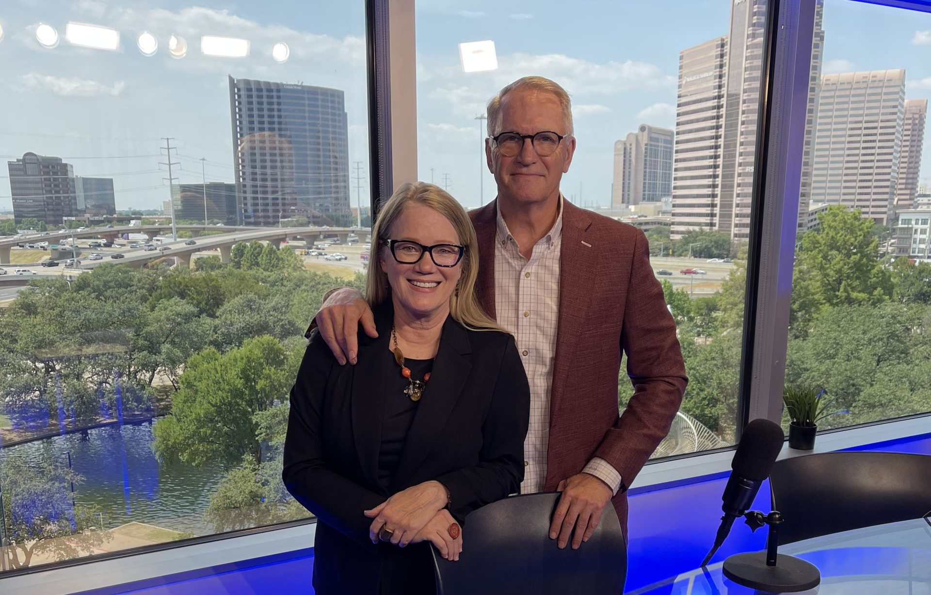 sandy hibbard and marc miller on the set of the insiders on real estate and marketing